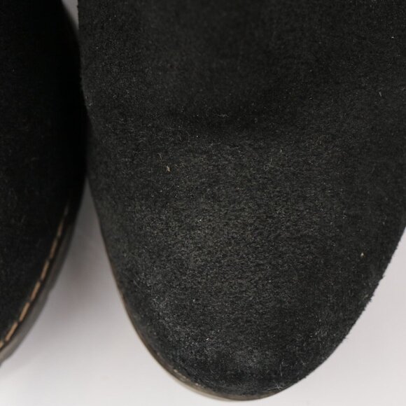 Clarks Women's Pause Camelia Boot Size 7 Chelsea Black Suede Block Heel Comfy - Picture 10 of 13